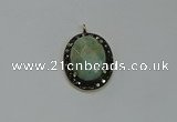 NGP6103 20*25mm - 22*30mm oval amazonite pendants wholesle