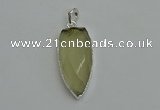 NGP6108 12*35mm - 15*40mm arrowhead lemon quartz pendants