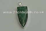 NGP6112 12*35mm - 15*40mm arrowhead amazonite pendants