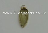 NGP6118 12*35mm - 15*40mm arrowhead lemon quartz pendants