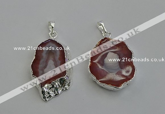 NGP6132 20*30mm - 25*35mm freeform druzy agate pendants wholesale