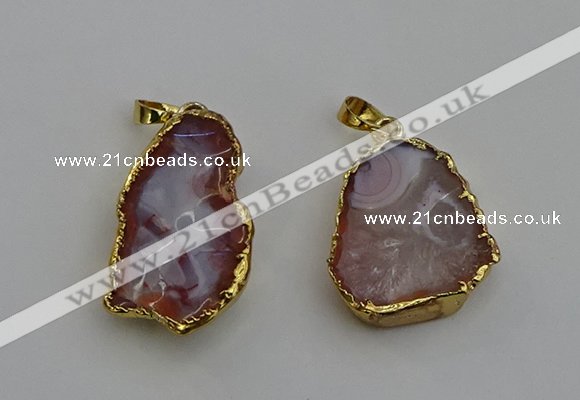 NGP6134 20*30mm - 25*35mm freeform druzy agate pendants wholesale