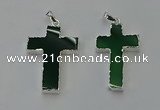 NGP6161 25*40mm - 30*40mm cross agate gemstone pendants