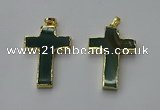 NGP6171 25*40mm - 30*40mm cross agate gemstone pendants