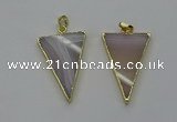 NGP6176 25*35mm - 30*40mm triangle agate gemstone pendants