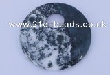 NGP621 5pcs 6*50mm agate gemstone donut pendants