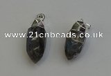 NGP6226 12*28mm - 15*30mm faceted bullet labradorite pendants