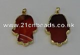 NGP6257 22*40mm - 25*45mm hamsahand agate gemstone pendants