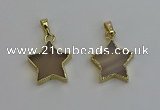 NGP6266 20mm star agate gemstone pendants wholesale