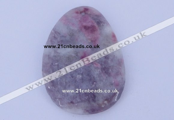 NGP630 5pcs 33*45mm freeform lilac jasper gemstone pendants