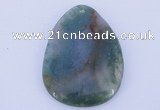 NGP631 5pcs 33*45mm freeform moss agate gemstone pendants