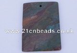 NGP635 5pcs 35*45mm rectangle semi precious gemstone pendants