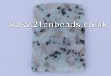 NGP636 5pcs 35*45mm rectangle kiwi stone pendants wholesale