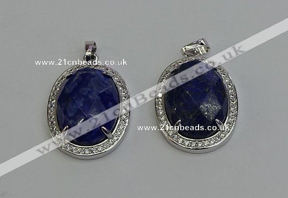 NGP6363 25*30mm oval lapis lazuli pendants wholesale