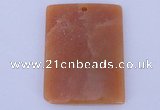 NGP637 5pcs 33*45mm rectangle red aventurine gemstone pendants