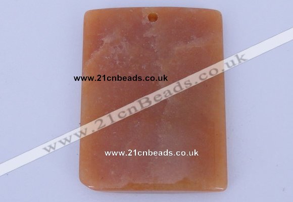 NGP637 5pcs 33*45mm rectangle red aventurine gemstone pendants