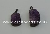 NGP6408 15*25mm - 16*28mm freeform druzy agate pendants