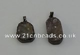 NGP6411 18*25mm - 20*30mm freeform druzy agate pendants