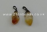 NGP6418 12*28mm - 15*30mm nuggets citrine gemstone pendants