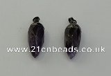 NGP6436 12*24mm - 15*30mm faceted bullet amethyst pendants