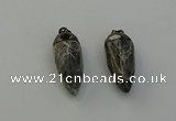 NGP6440 12*24mm - 15*30mm faceted bullet labradorite pendants