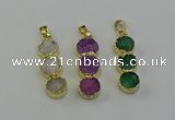 NGP6536 10*32mm druzy agate gemstone pendants wholesale