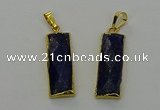 NGP6567 14*30mm - 15*38mm faceted rectangle lapis lazuli pendants