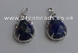 NGP6623 22*30mm faceted teardrop lapis lazuli gemstone pendants