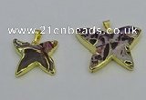 NGP6699 20*25mm - 30*40mm butterfly agate gemstone pendants