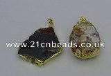 NGP6701 25*35mm - 35*40mm freeform agate gemstone pendants