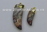 NGP6703 15*35mm - 20*50mm horn agate gemstone pendants