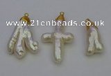 NGP6712 10*25mm - 20*45mm freeform pearl pendants wholesale