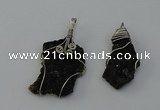 NGP6723 30*40mm - 40*55mm freeform plated druzy agate pendants