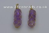 NGP6733 13*40mm sticks amethyst gemstone pendants wholesale