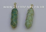 NGP6744 13*40mm sticks amazonite gemstone pendants wholesale