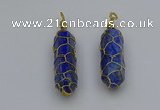 NGP6750 13*40mm sticks lapis lazuli gemstone pendants wholesale