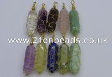 NGP6754 13*40mm sticks lapis lazuli gemstone pendants wholesale