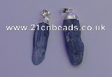 NGP6757 10*35mm - 15*45mm freeform blue kyanite pendants