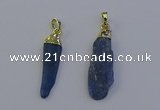 NGP6758 10*35mm - 15*45mm freeform blue kyanite pendants