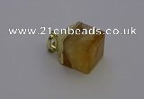 NGP6763 15*22mm cube citrine gemstone pendants wholesale