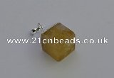 NGP6783 15*22mm cube citrine gemstone pendants wholesale