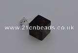 NGP6788 15*22mm cube smoky quartz pendants wholesale