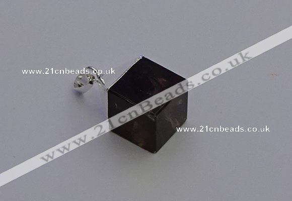 NGP6788 15*22mm cube smoky quartz pendants wholesale