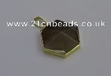 NGP6814 24*25mm hexagon moonstone gemstone pendants wholesale
