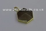 NGP6814 24*25mm hexagon moonstone gemstone pendants wholesale