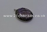 NGP6861 20*25mm oval light amethyst pendants wholesle