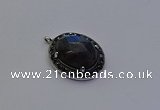 NGP6875 20*25mm oval labradorite gemstone pendants wholesle