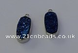 NGP6900 10*22mm - 12*25mm freeform plated druzy quartz pendants