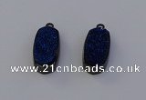 NGP6922 10*22mm - 12*25mm freeform plated druzy quartz pendants