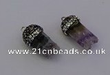 NGP6957 12*20mm - 10*25mm freeform amethyst pendants wholesale